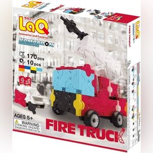 Made in JAPAN LaQ Hamacron Constructor 4 Fire Truck Toy Model Building Kits